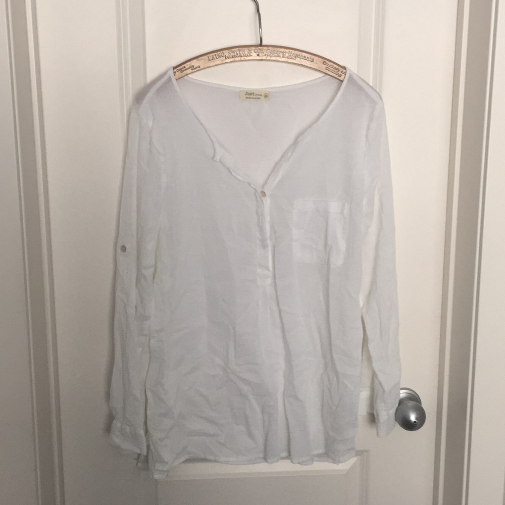 White summer light shirt. Never worn